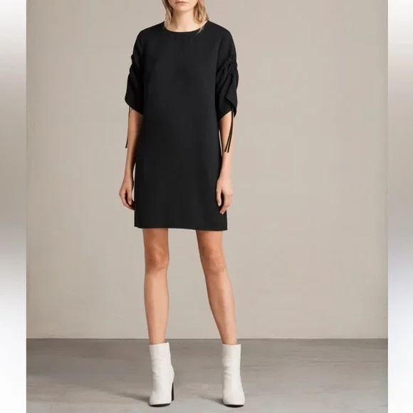 All Saints | Dresses | All Saints Evie Black Mini Dress | Poshmark